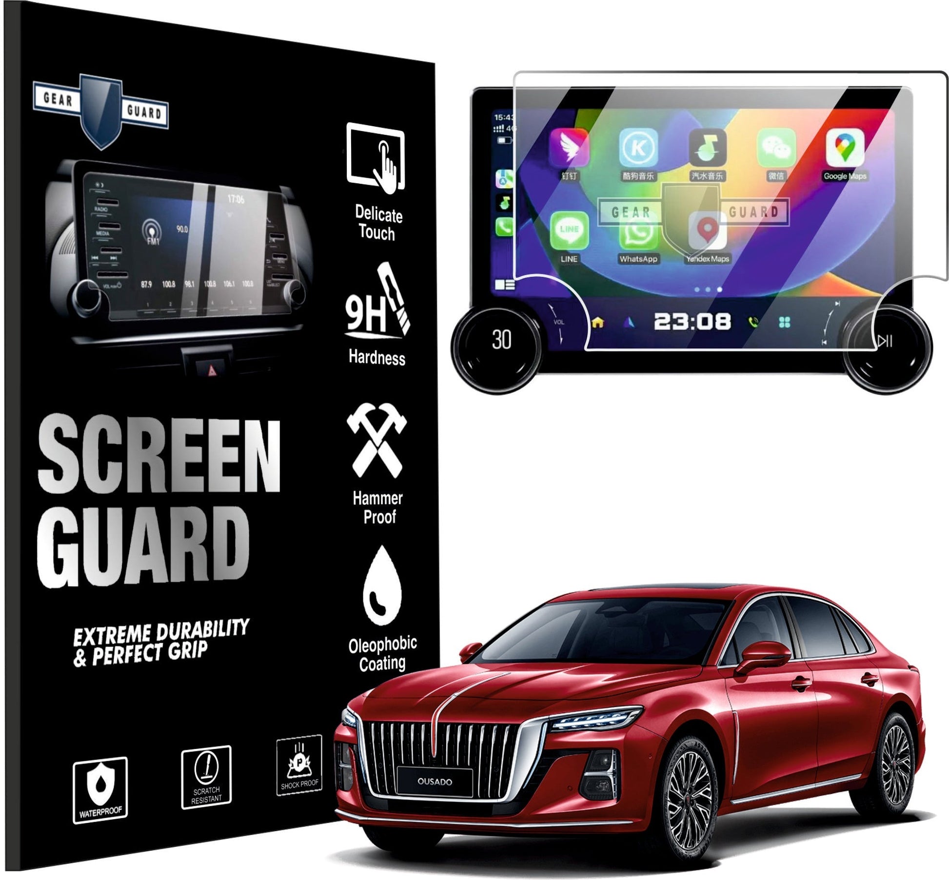 Aftermarket Universal Android Diamond 11.8 Inch 2K Infotainment System Touch Screen Guard -M11C_AFTERMARKET