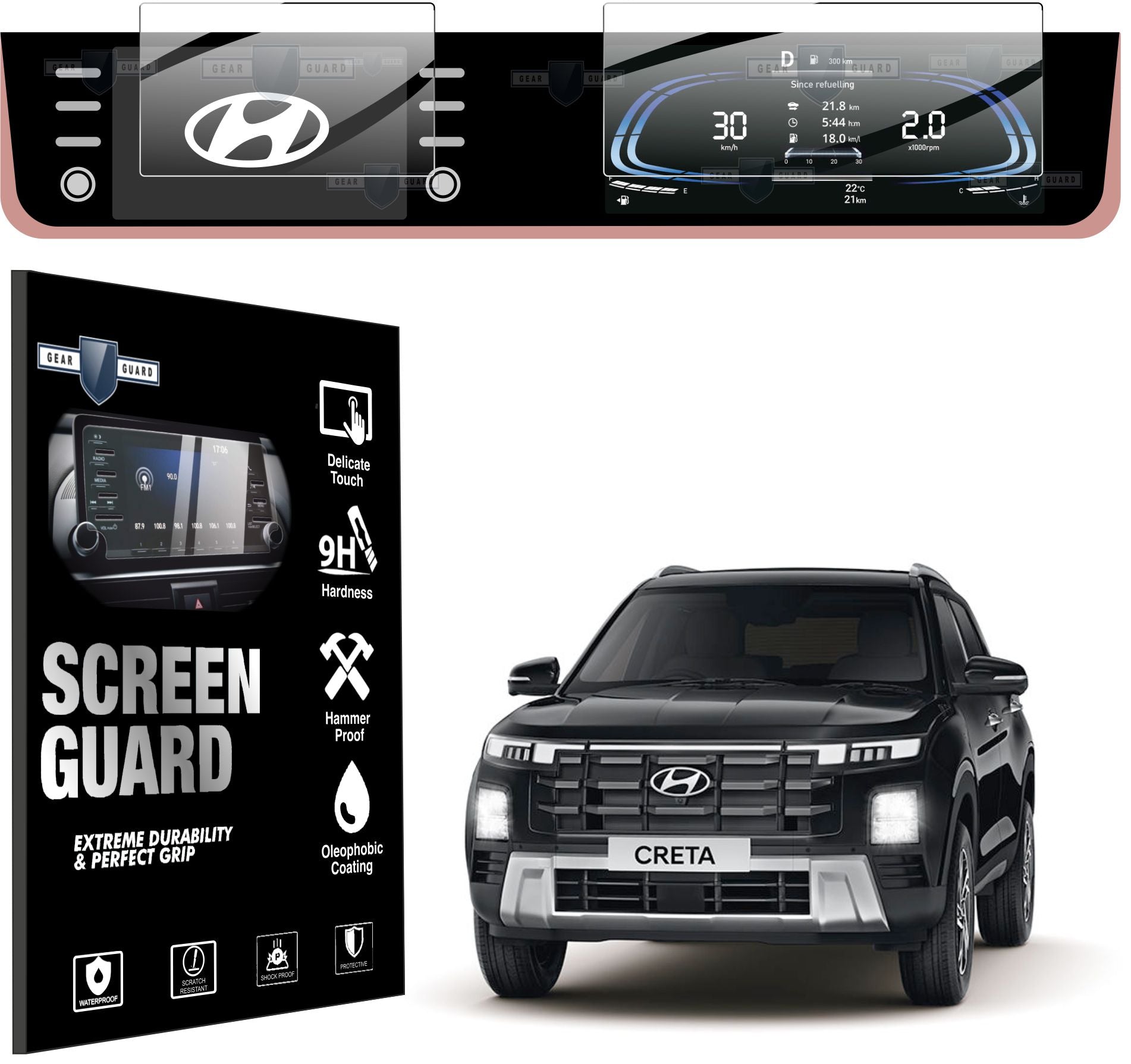 Hyundai Creta Facelift N-Line Touch Screen Guard [2024] -M8C_CRETA_2024_NLINE