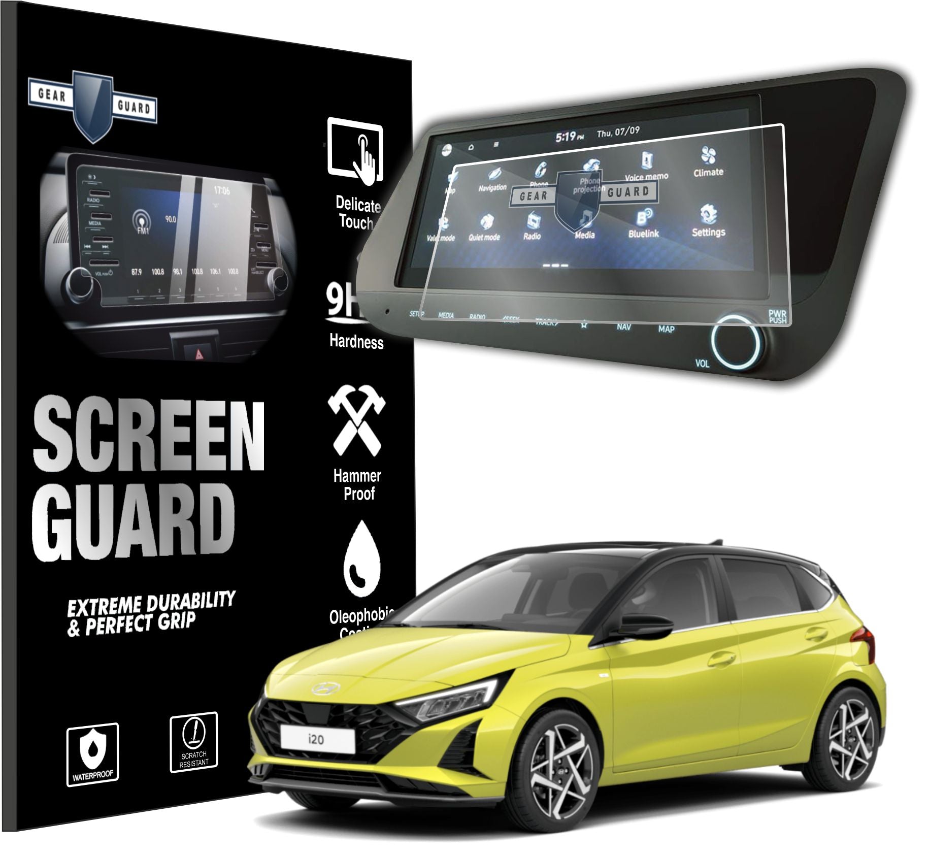 Hyundai i20 Facelift 2023 Asto (O) Accessories Touch Screen Guard -i20FACELIFT_MT