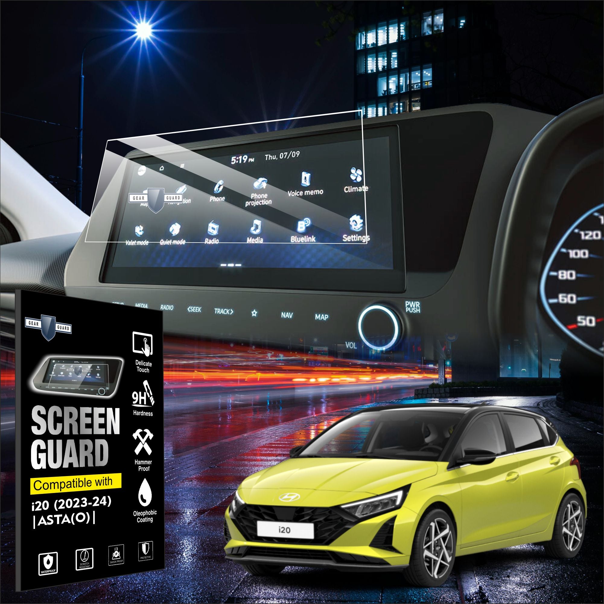 Hyundai i20 Facelift Touch Screen Guard [2023-2024]