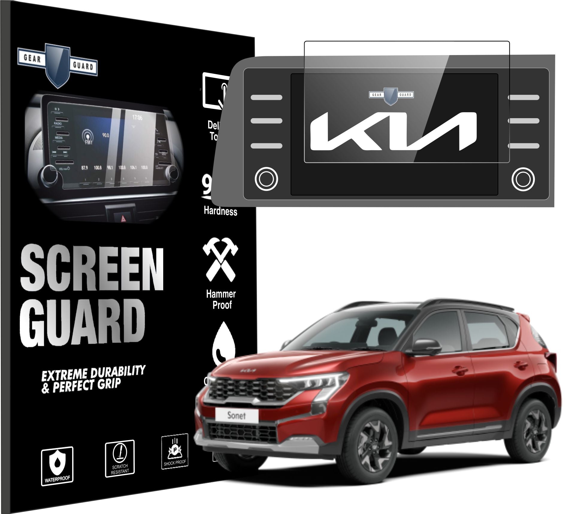 Kia Sonet 2024 Accessories Touch Screen Guard -VS_SONET8C_2024