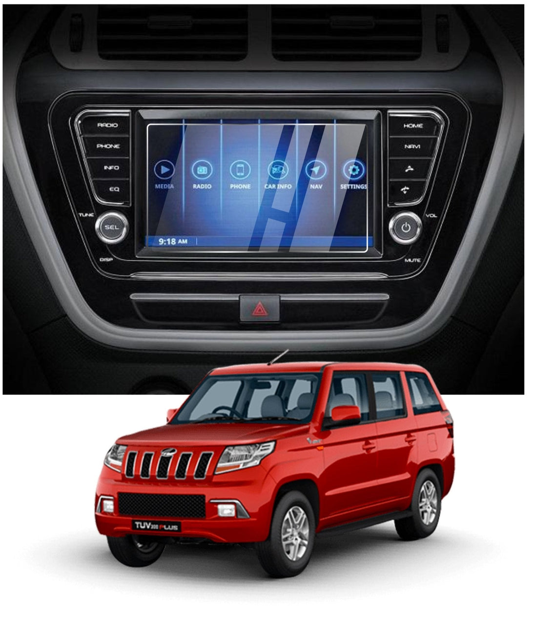 Mahindra TUV 300 Accessories Touch Screen Guard -TUV300