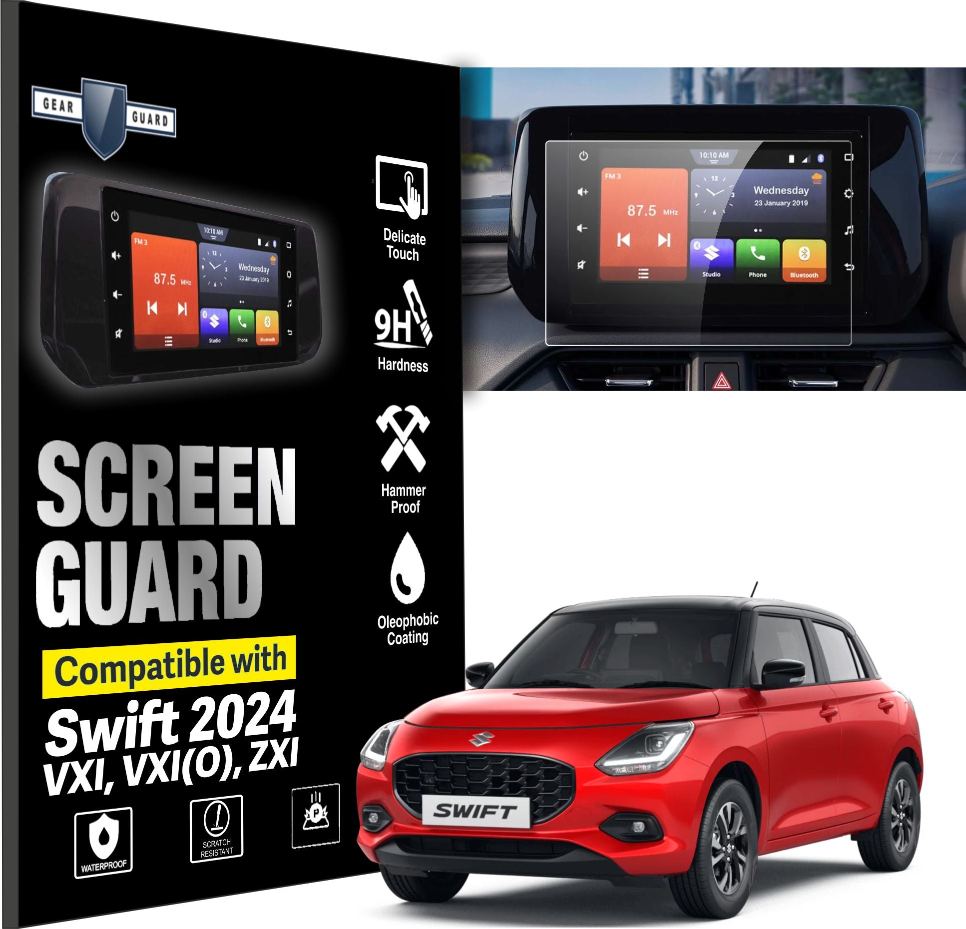 Maruti Suzuki Swift 2024 Infotainment System Screen Guard - S7C_SWIFT_2024