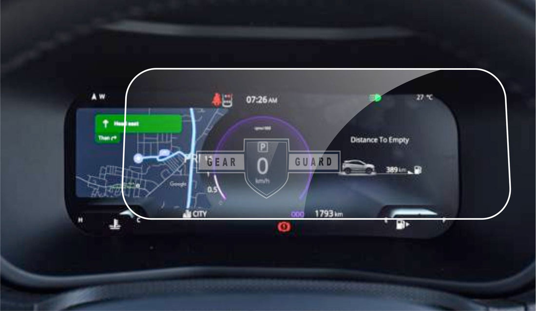 Tata Cars Facelift Digital Instrument Cluster | MID Screen Guard (2023-2024) -S7C_TATA_MID