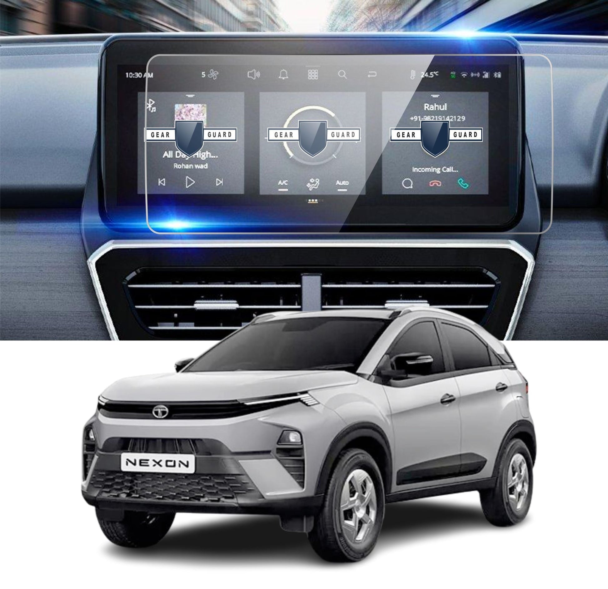 Tata Nexon Facelift Touch Screen Guard [2023-2024] -M10C_NEXON_ROUND