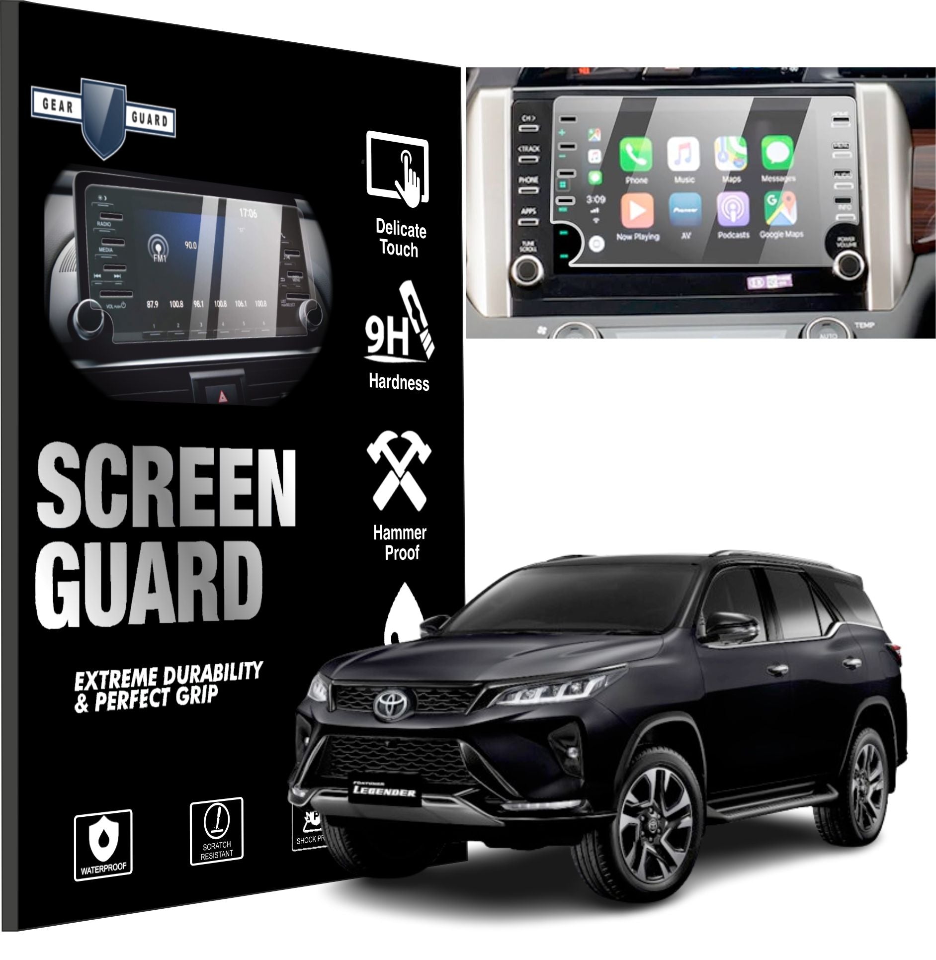 Toyota Fortuner Legender Accessories Touch Screen Guard -FACELIFT_1