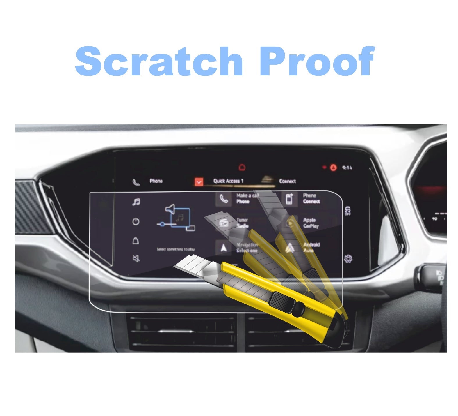 Volkswagen Taigun Accessories Touch Screen Guard -TAIGUN_MATTE