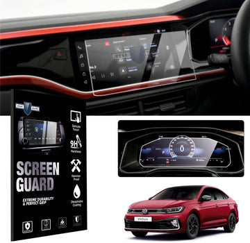 Volkswagen Virtus Infotainment System Touch Screen guard | Speedometer, MID (BUNDLE) -M10C_VIRTUS_BUNDLE